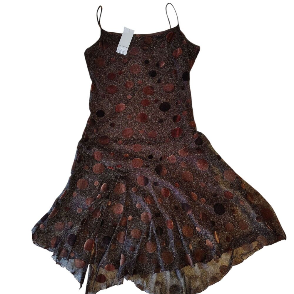 NWT Brown Polka Dot Skater Sleeveless Dress Size 16 Youth